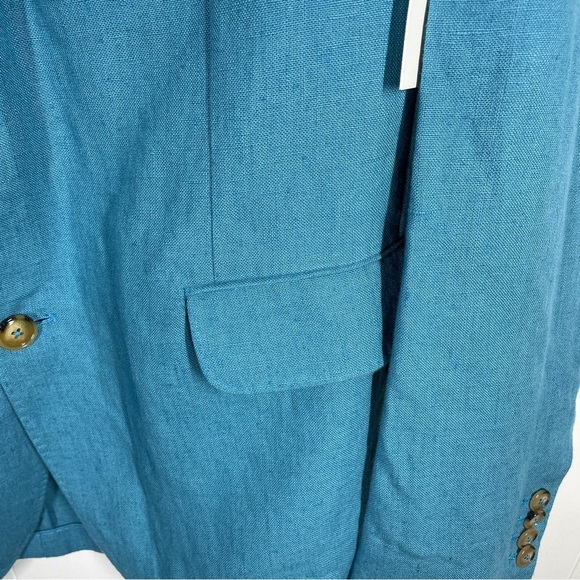 NWT Man 1924 Blue Kennedy Linen Blazer Size 52 - Picture 5 of 11